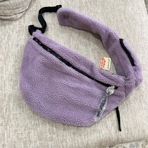 Free People Lavender Fleece Crossbody Bag